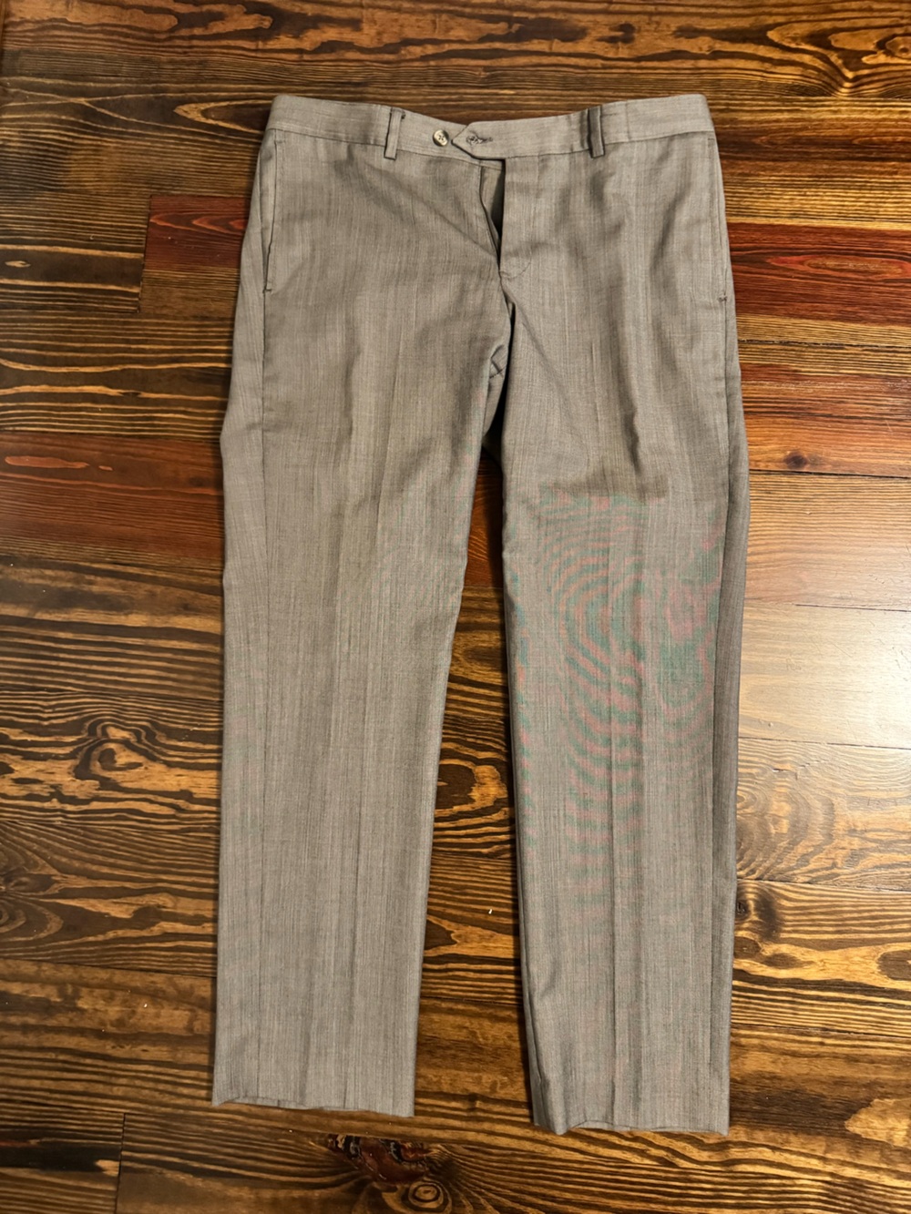 Broletto Men's Light Gray Dress Pants - Classic Straight Fit